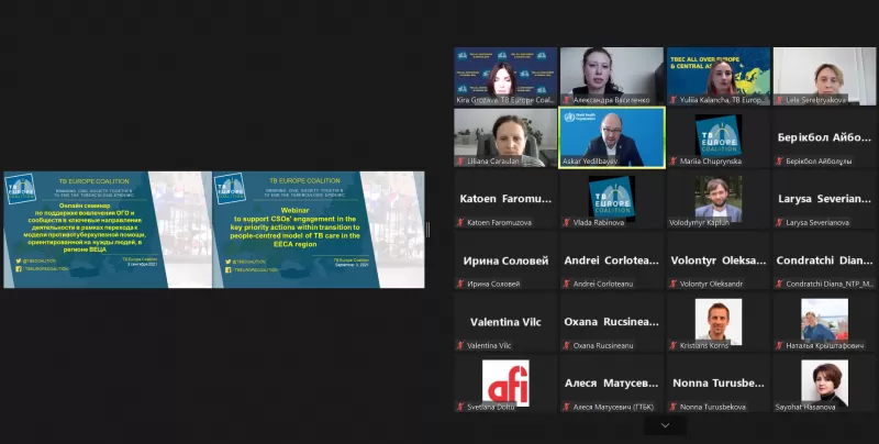 Webinar to support CSOs’ engagement in the key priority actions within transition to people-centred model of TB care in the EECA region was held