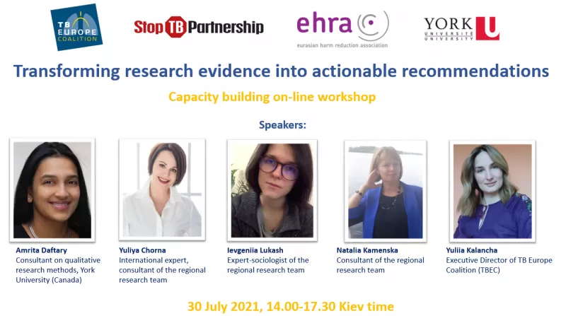 CAPACITY BUILDING ON-LINE WORKSHOP “TRANSFORMING RESEARCH EVIDENCE INTO ACTIONABLE RECOMMENDATIONS”