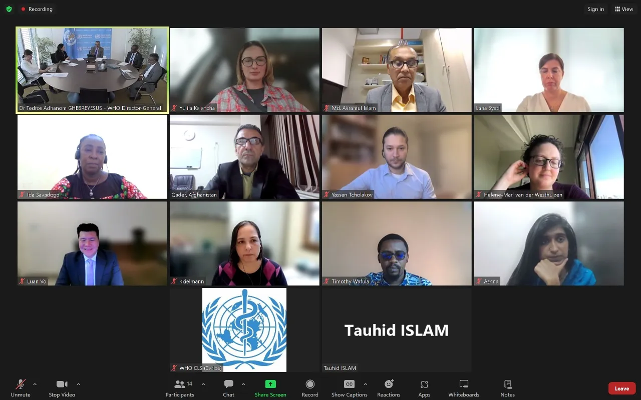 Yuliia Kalancha participated in the meeting of the WHO Director-General with the WHO Civil Society Task Force on TB