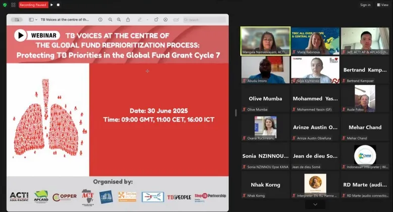 Webinar Held on Community Engagement in the GF Reprioritization Processes