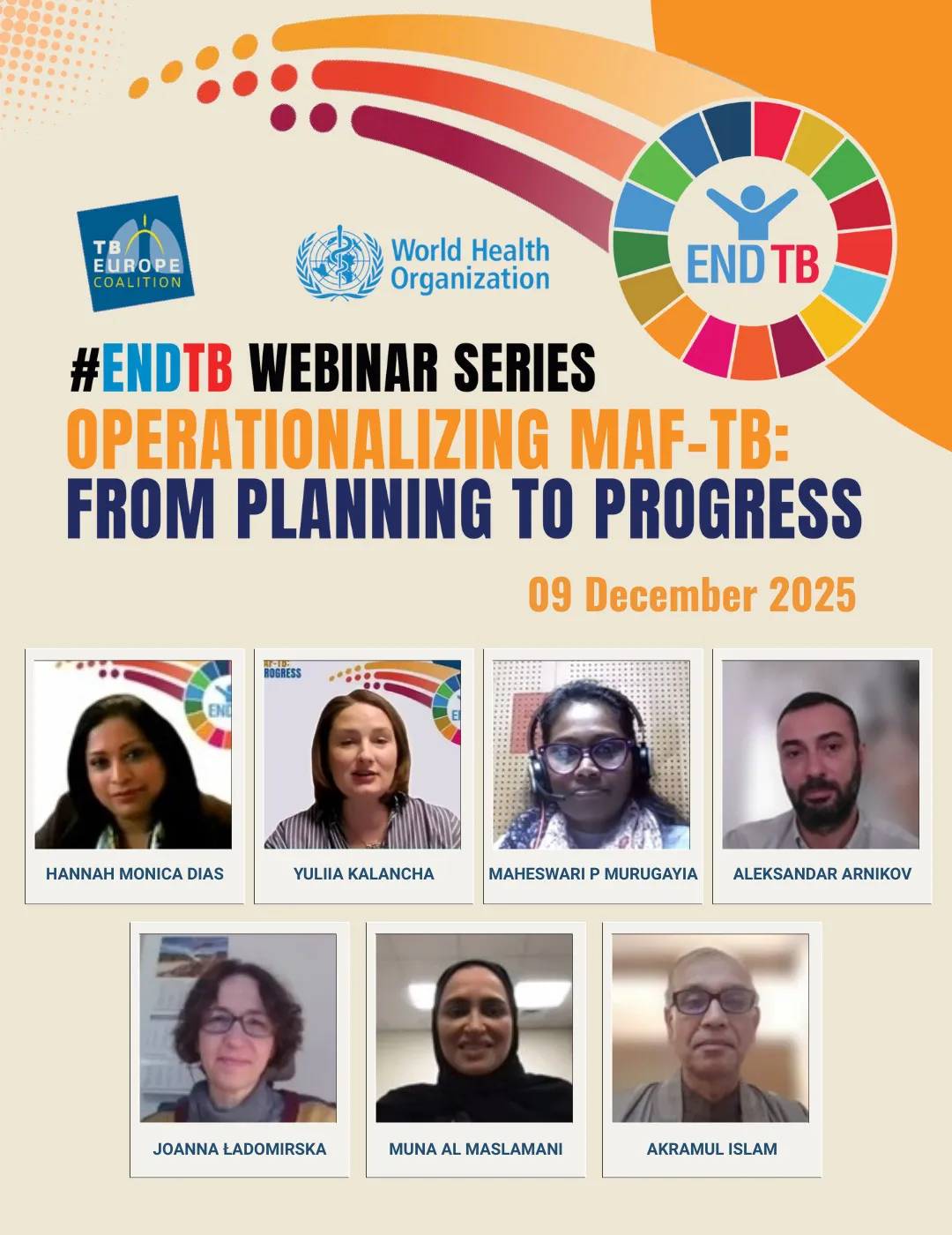 140 participants of the #EndTB webinar discussed multisectoral collaboration to advance people-centered TB care for migrants and refugees